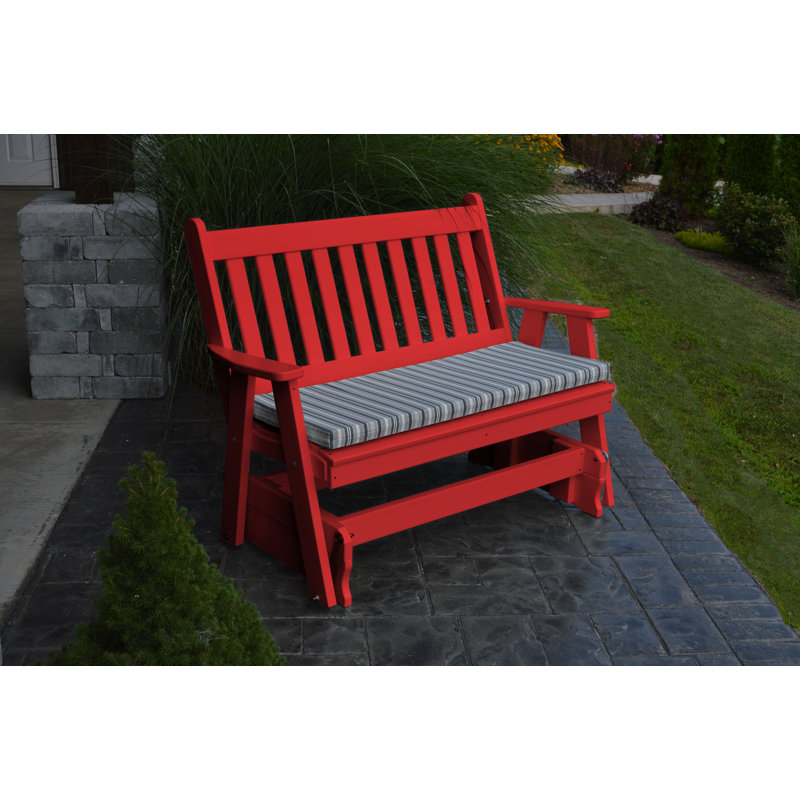 Banc Speth, H 41 po x l 52 po x P 27 po, Rouge vif