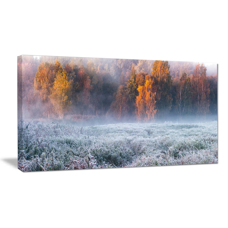 " Grey Hoarfrost Design By Winter ", 16" H x 32" W x 1" D