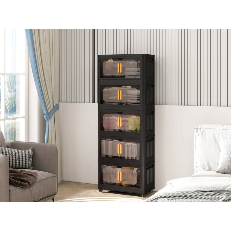 Folding Storage Cabinet ,5 Tiers
