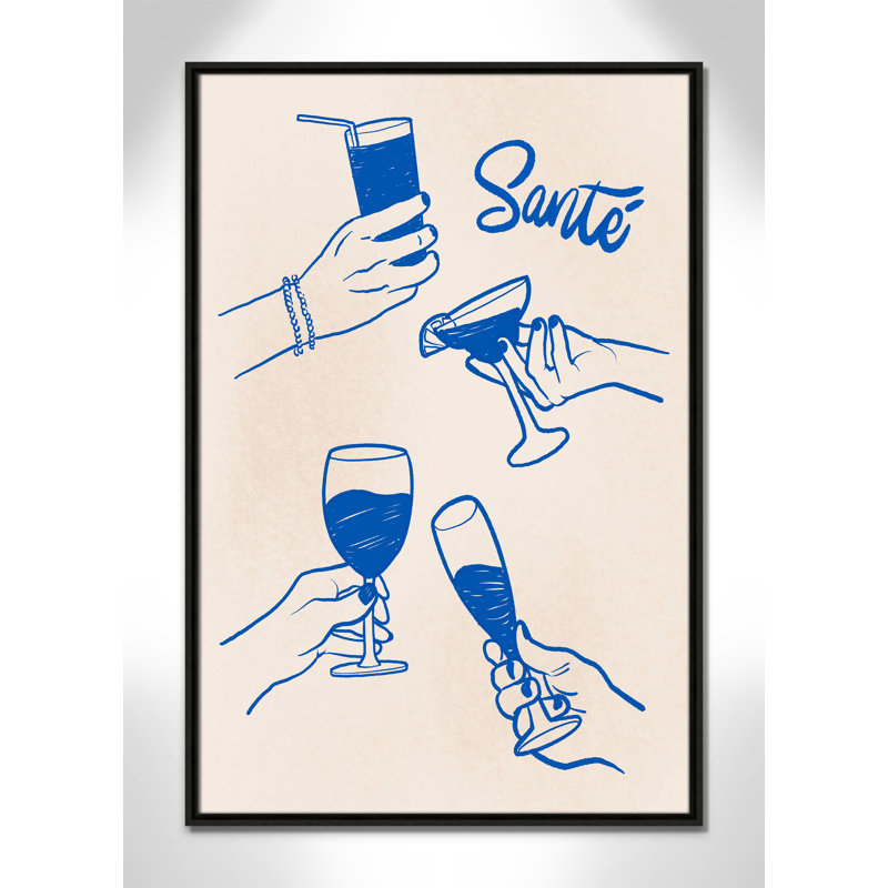 «Sante Print» par Kimberly Allen, L 25,5 po x H 37,5 po, Flottant espresso