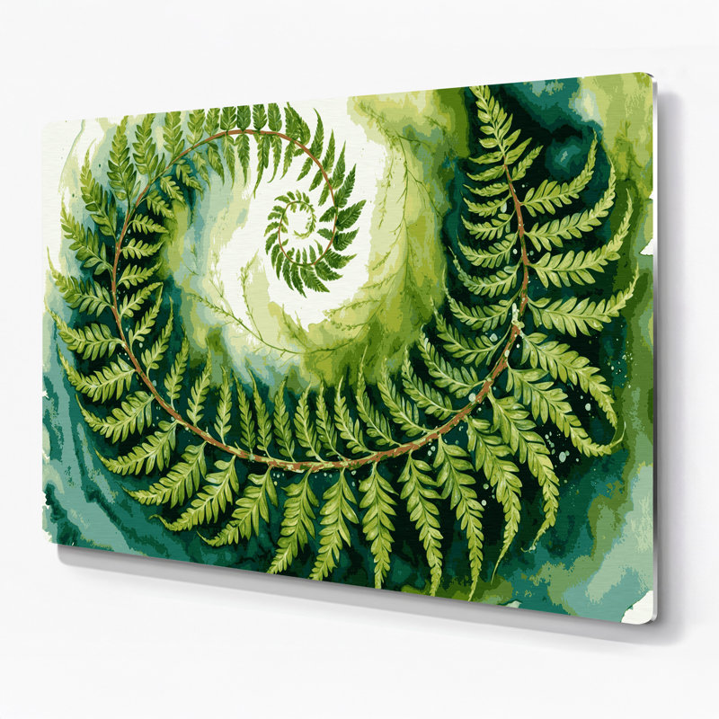 Art mural en métal Botanical Interrupted, H 240 po x l 240 po x P 0,05 po