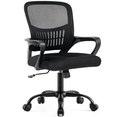 Ergonomic Mesh Task Chair with Fixed Arms