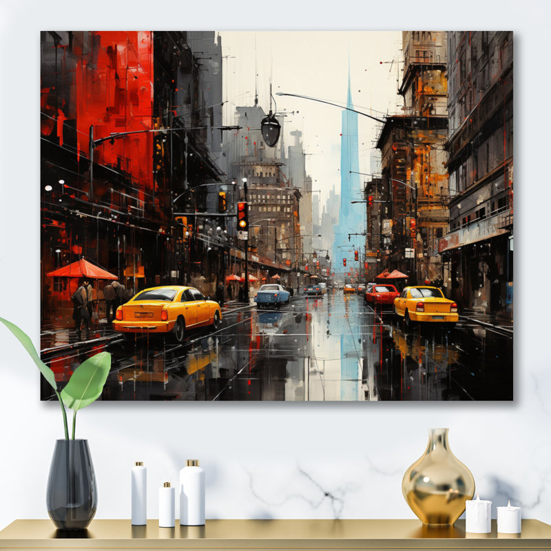 Cityscape Collage VII sur toile, Toile tendue, H 12 po x l 20 po x P 1 po