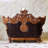 American Solid Wood Carving Retro Sofa Upholstered 88.58'' Loveseat