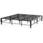 Upholstered Fabric Bed with Mattress-1180648310-1180648309