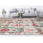 Hand-Knotted High-Quality Red and Green Area Rug