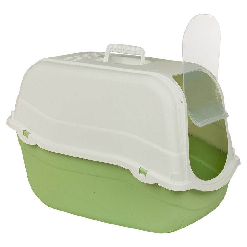 Plastic Litter Box Enclosure, Green Bottom
