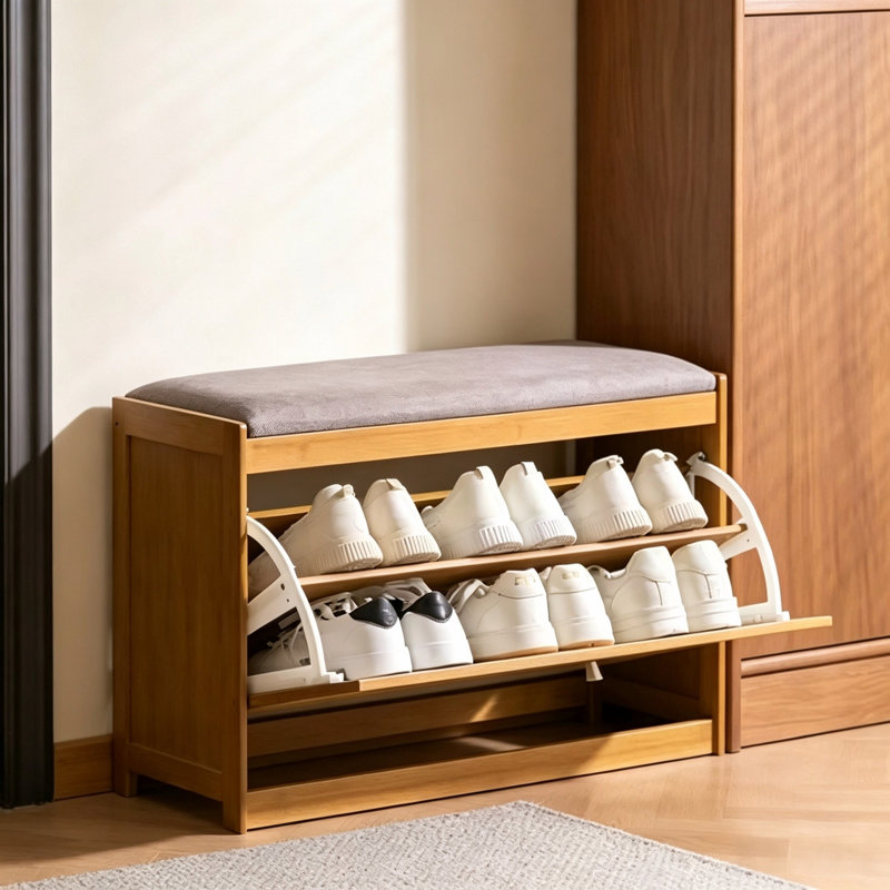 6 Pair Shoe Storage Bench