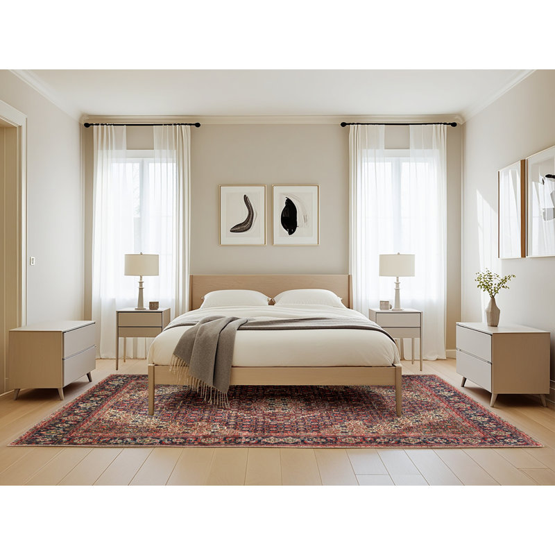 Tapis brun à motif oriental, Rectangle 5 pi x 8 pi