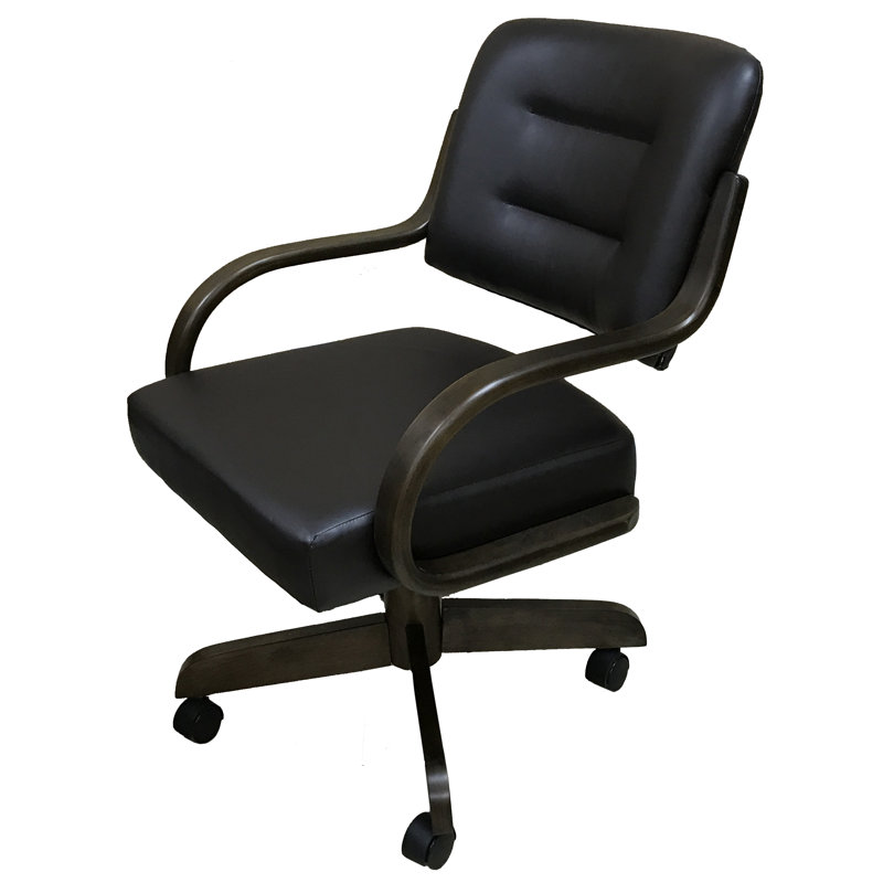 Chaise de salle à manger rembourrée, Brun