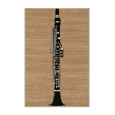  Tapis lavable Clarinette Music