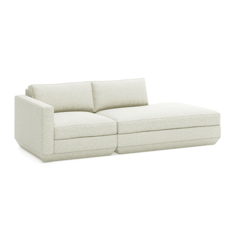 Podium Modular 2 PC Lounge Sofa, Copenhagen Fossil, Right Hand Facing