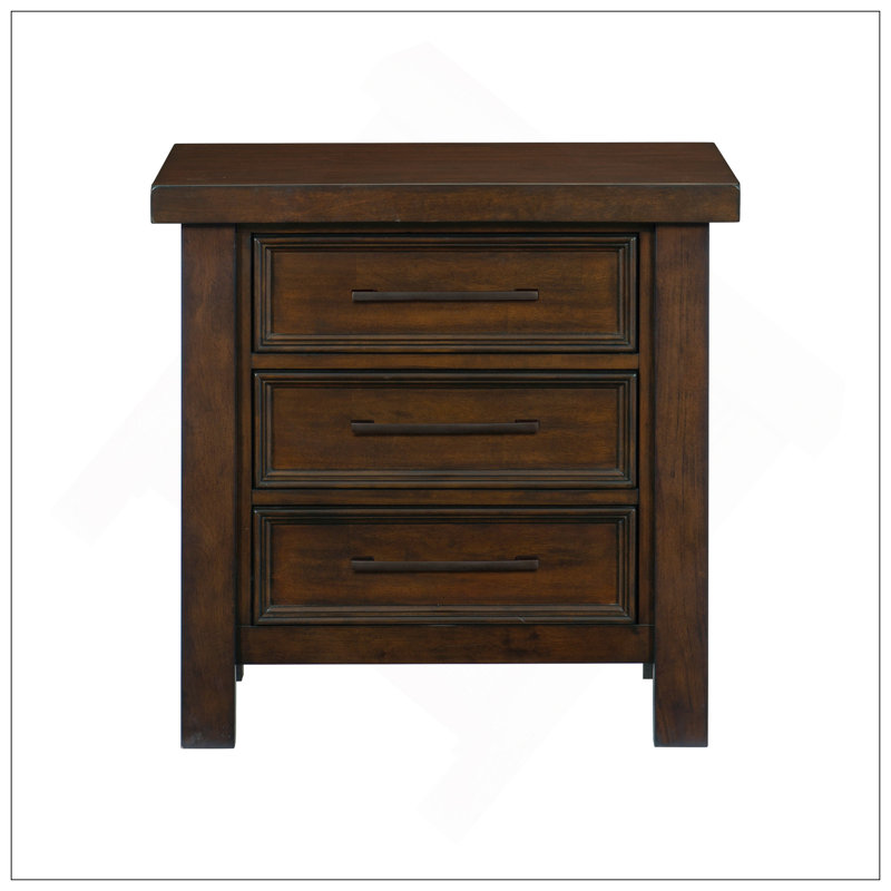 Table de chevet 3 tiroirs Classic Brown