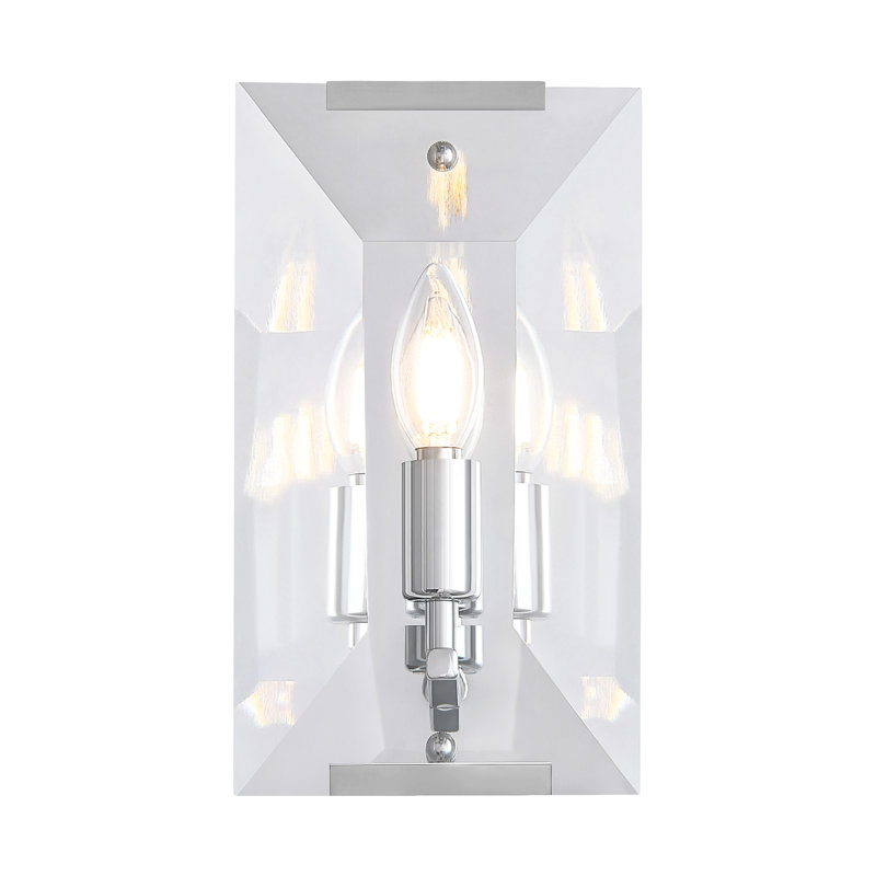 Dimmable Crystal Wall Light, Chrome
