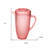 Set of Six Pink Acrylic Pitcher