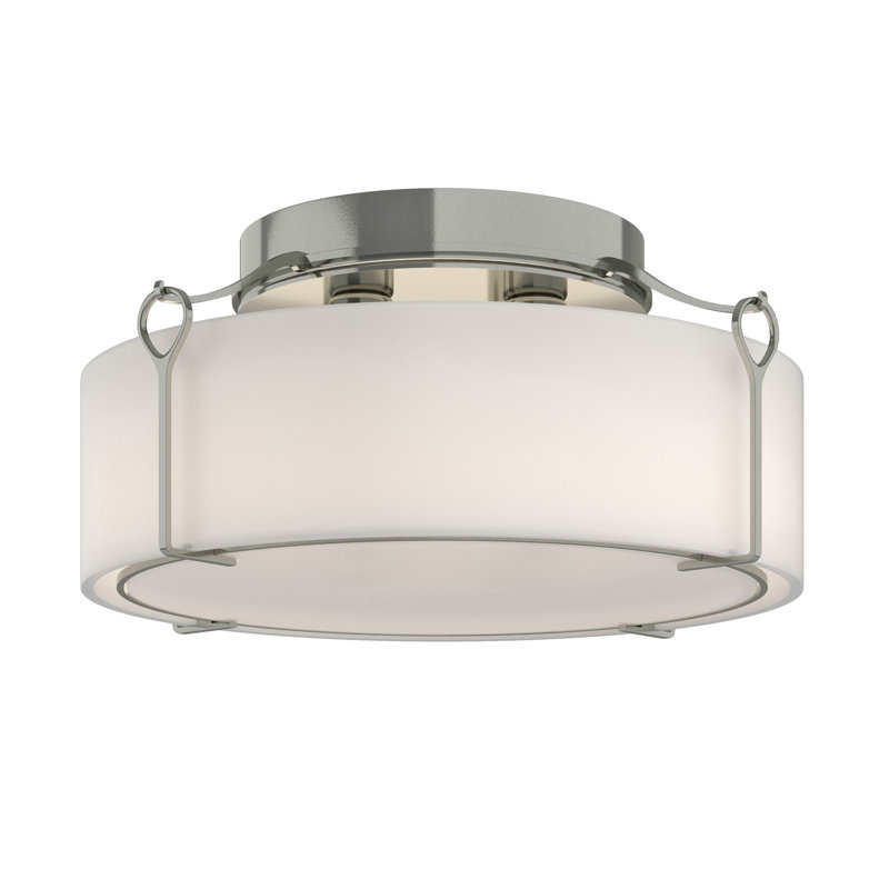 Bow 1 - Light Semi Flush Mount, Opal White, Sterling
