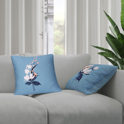 Ensemble de housse de coussin décoratif carré en polyester 2 pièces