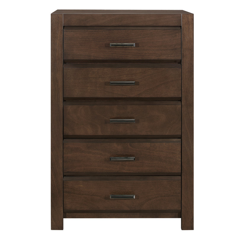 McCarver 31.75"W Espresso 5-Drawer Chest 