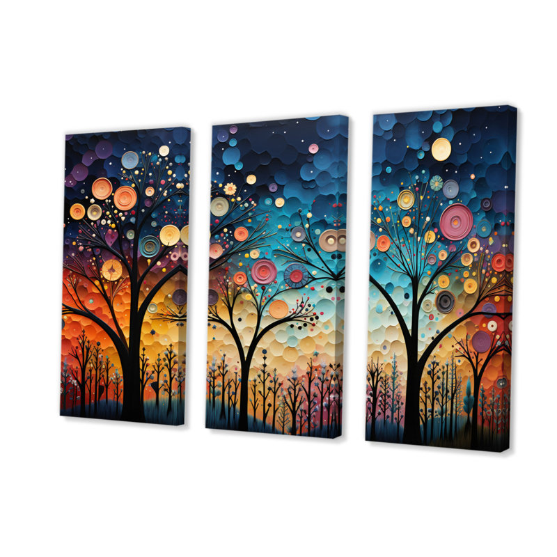 "Wanderlust III" coloré sur toile, impression de 3 pièces, H 40 po x l 60 po x P 1 po