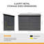 Charcoal Black Wall-Leaning Half-Slope Metal Tool Shed