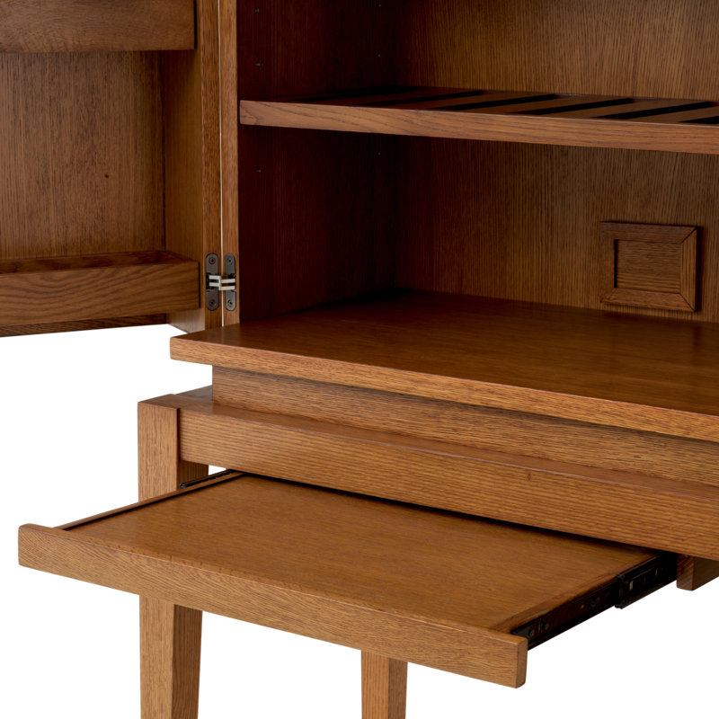 Borchard Solid Wood Bar Cabinet