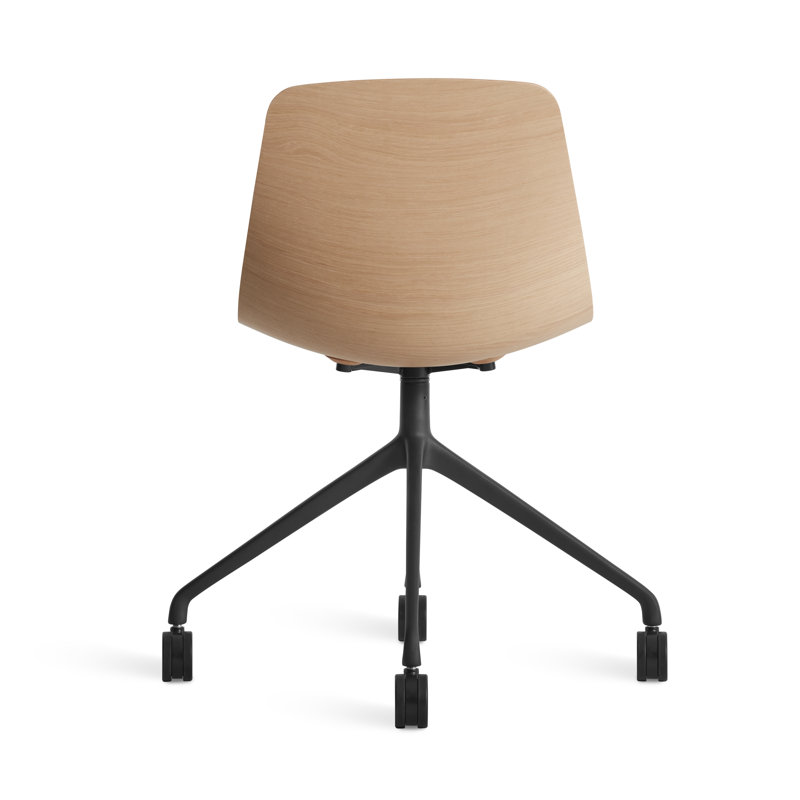 Clean Cut Task Chair, White Oak/Black