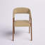 Chaise de salle à manger moderne taupe et noyer Sadiye