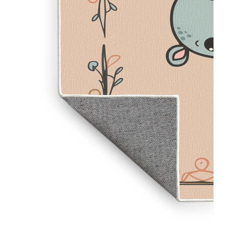 Tapis mignon lavable pour enfants Bungalow Rose, Rectangulaire 2 pi x 3 pi