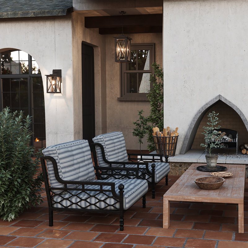 Avondale 4-Light Oiled Bronze Outdoor Hanging Lantern