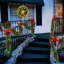 Guirlande de Noël 6 pi avec fleurs rouges, baies, boules rouges et dorées pour cheminée, manteau de cheminée, escalier
