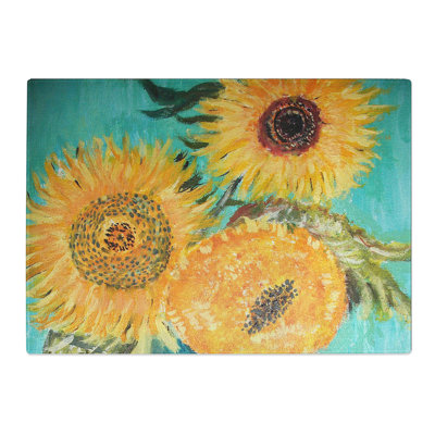 Sunflowers in a Vase by Vincent Van Gogh Chopping Board
