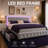 Jalna LED Lighted Upholstered Bed Frame with Bluetooth Sync Lights, Adjustable Headboard & 4 Storage Drawers, No Box Spring Needed, Easy Assembly,-1197959862-1146210900