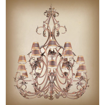 18 - Light Dimmable Tiered Chandelier