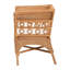 Fauteuil d'appoint bohémien en rotin avec détails tressés