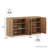Set of 2 65" Sideboard with Double-Arc Wood Doors and Adjustable Shelves, Camel-264821476
