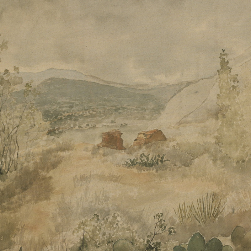 Flowing In A Dry Land Painting by Aileen Fitzgerald, 48" H x 36" W
