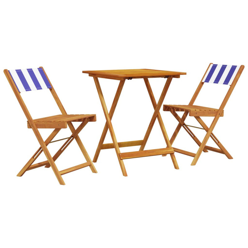 2 - Person Wood Patio Dining Set with Square Table