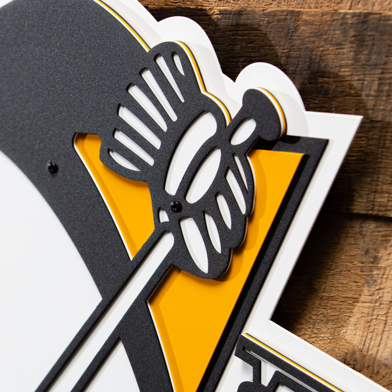 «Pittsburgh Penguins Layered», art mural en métal