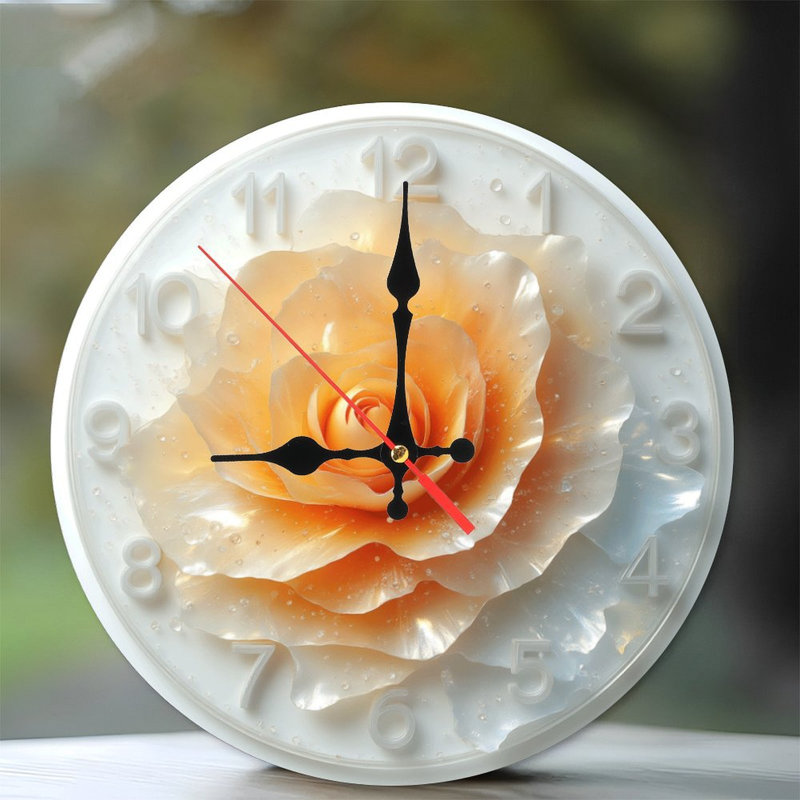 Horloge murale rose