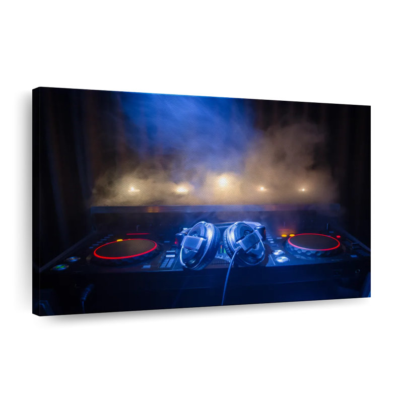 DJ's Headphones Canvas Print, 20" H x 30" W x 1.25" D