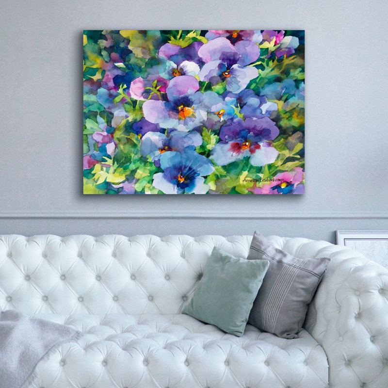 Art mural sur toile Winston Porter «Purple Posers» par Annelein Beukenkamp, H 40 po x l 54 po x P 1,5 po