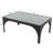 Cole And Grey Metal Geometric Living Room Black Coffee Table With Glass Top
