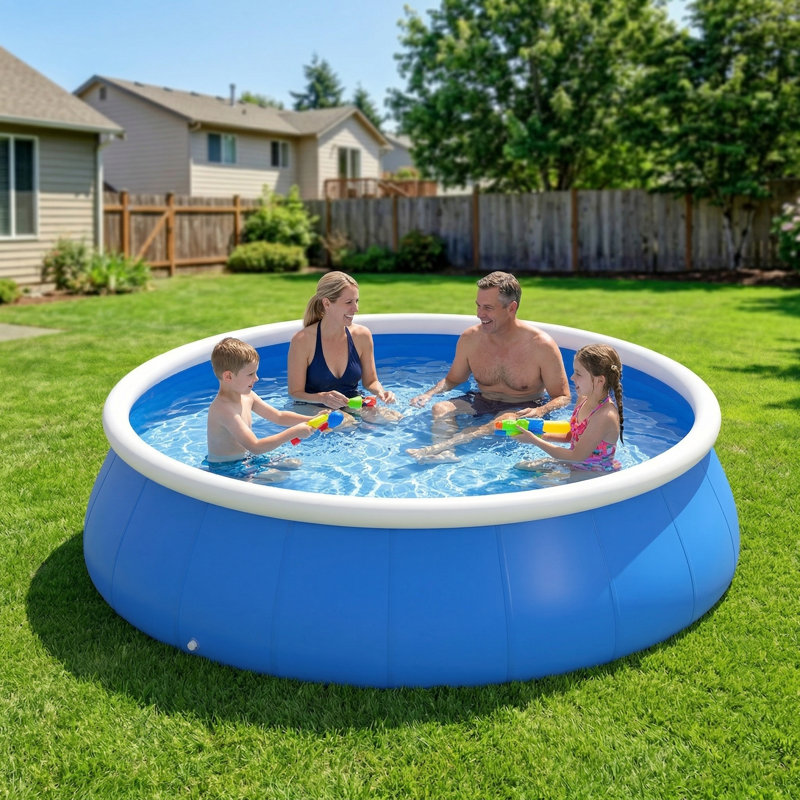 Piscine gonflable Scendor, grande piscine hors terre ronde de 120 po x 30 po, piscine gonflable d'une capacité de 4700l / 1200gal