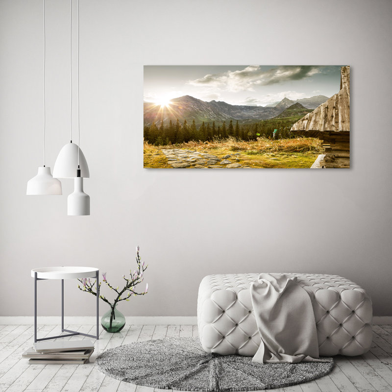 House in the Mountains 1 Piece Wrapped Canvas Wall Art