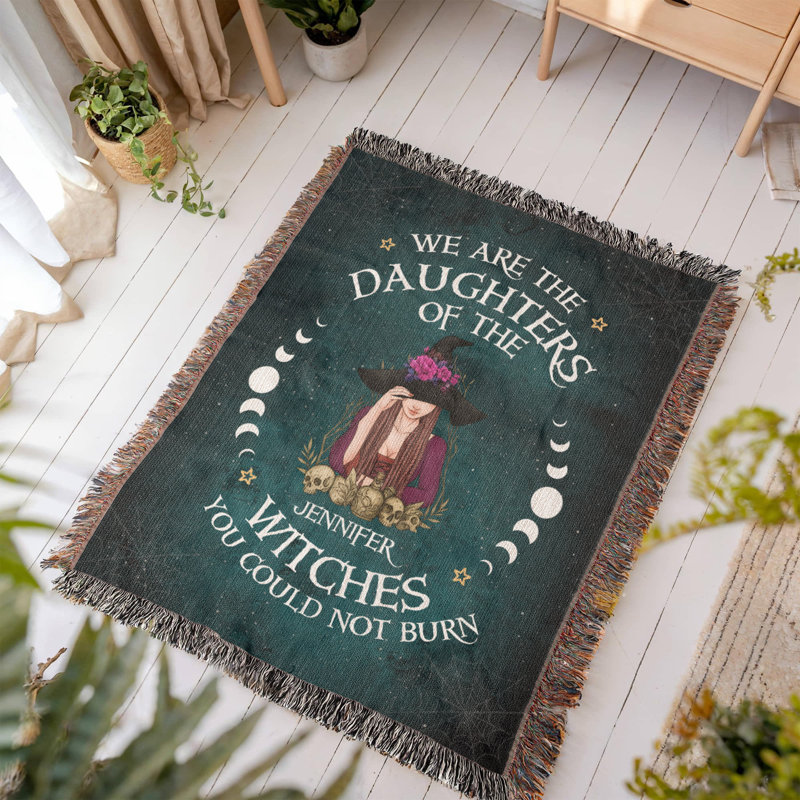 Couverture tissée personnalisée avec nom personnalisé, 50 po x 60 po