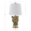 Lampe de table ours en résine dorée 23 "avec lunettes et abat-jour en lin-953712628-953712629