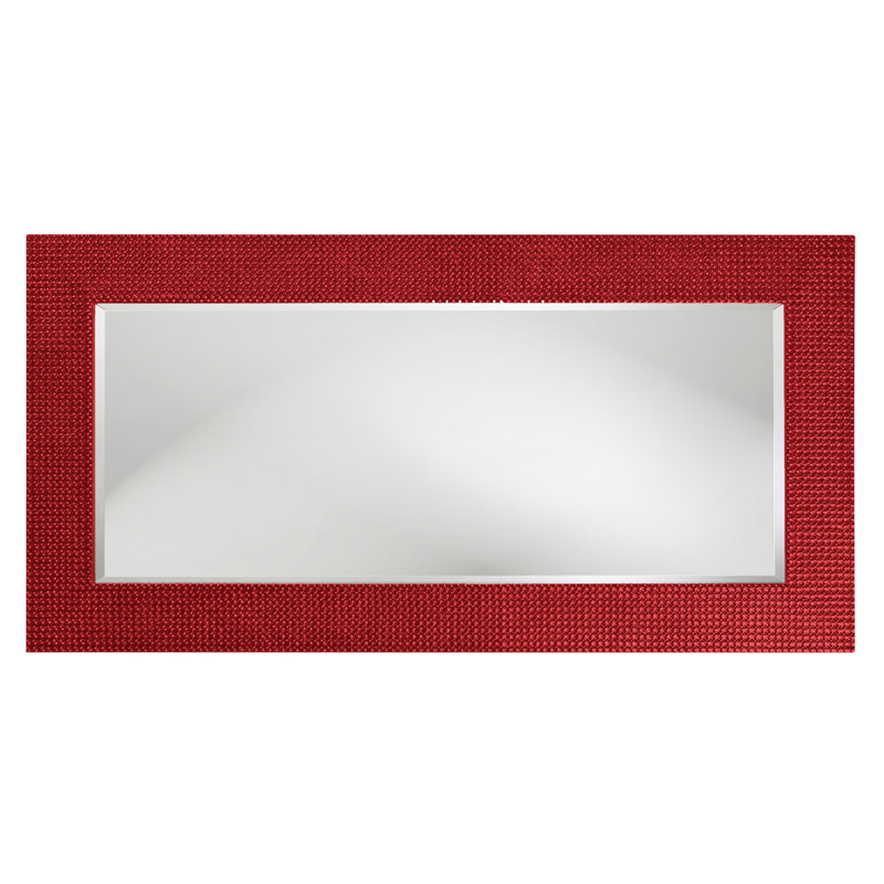 Hendrickson Rectangular Wall Mirror, Red