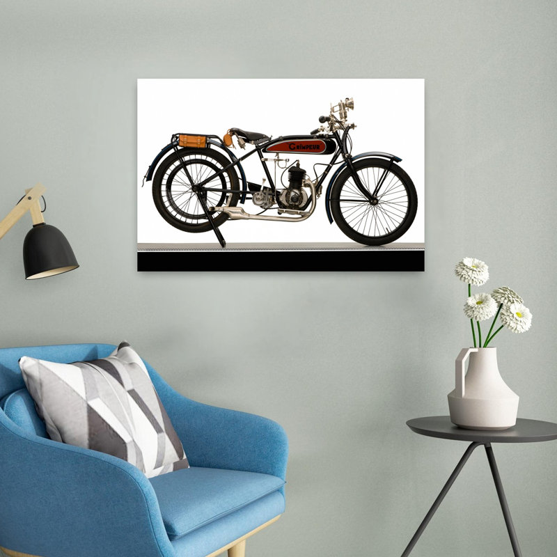 1924 Le Grimpeur 125Cc Moto Legere, paysage abstrait classique, art mural, H 16 po x l 24 po