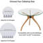 Base de table courbée moderne Mid Century