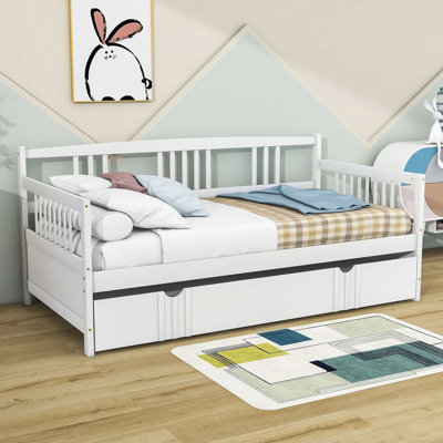 Daybed Wood Bed with Trundle by Red Barrel Studio